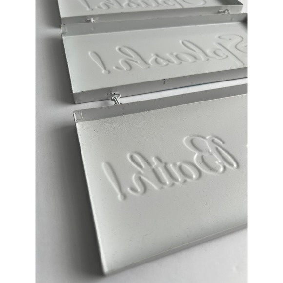 SPLISH SPLASH TAKE A BATH Bathroom Metal Hanging Sign Bubble Blue White - Picture 4 of 4